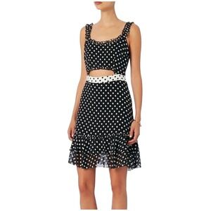 INTERMIX Black and White Polka Dot Mini Dress